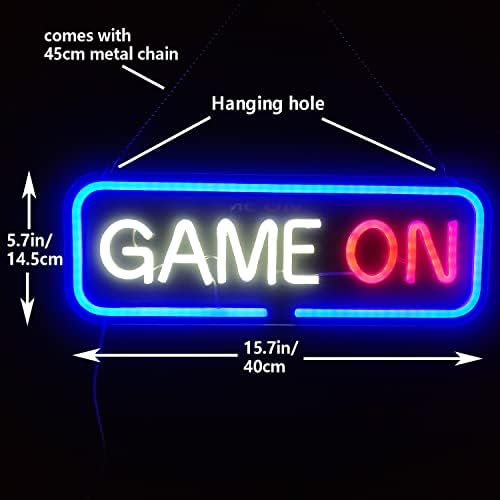 Jogo resumível no neon sinais de gamer presente USB jogo de neon decoração de neon decoração artesanal