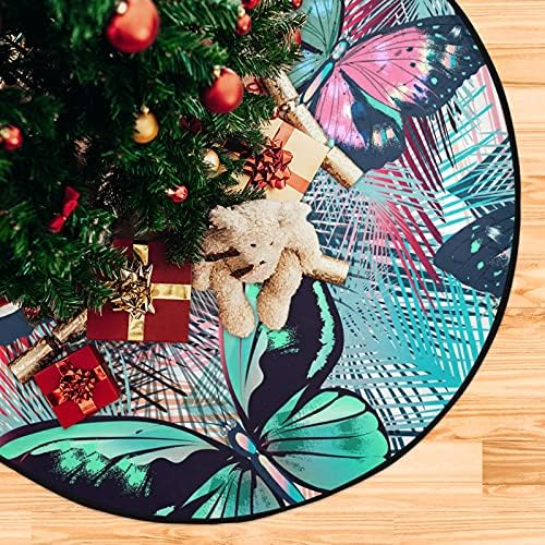 Tropical Leafs Butterfly Christmas Tree tape