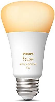 Philips Hue Ambiente Branco A19 Lumin Smart Bulb, 1100 Lumens, Bluetooth & Zigbee Compatível, funciona