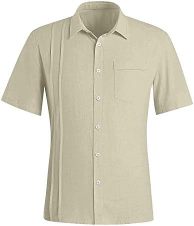 Camisetas de bolso elogoog para homens camisetas casuais de botão casual