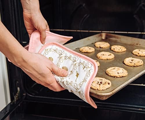 Disney Princess Kitchen Pot Deters, conjunto de 2 | Luvas resistentes ao calor, almofadas quentes para