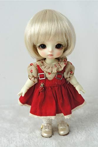 Lati Yellow Doll Wigs JD025 5-6 polegadas 13-15cm 1/8 OB11 Corte atalho Mohair BJD Fashion Doll
