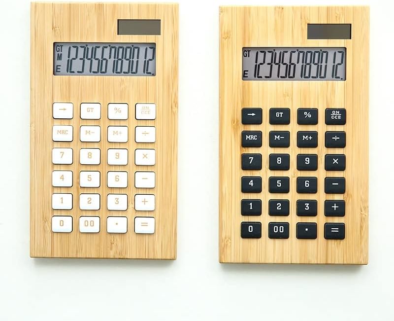 Calculadora solar de 12 dígitos jfgjl de 12 dígitos calculadora de tela grande e madeira para desktop financeiro