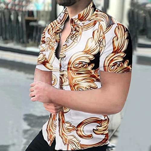 Camisas de reboque para homens masculinos de manga curta de manga curta de homens camisas de camisa