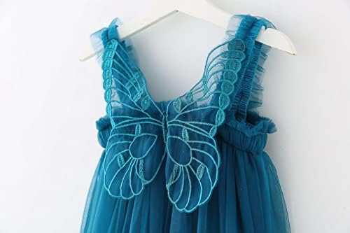 Criança bebê meninas com mangas de borboleta vestidos de borboleta 2023 Vestido de tule de fada