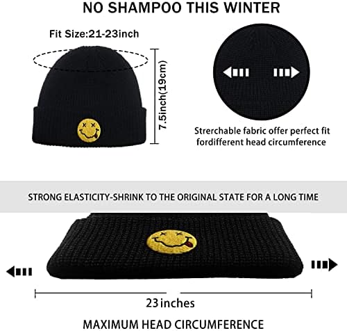 Chapéus de gorro bordados pretos de Koesnbre para homens Mulheres-inverno quente Casa-de-chapéu de