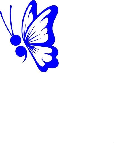 Apenas para diversão 6 x 5 Butterfly Semicolon Life Hope Hope Vinil Die Cut Decal Sticker, janelas,