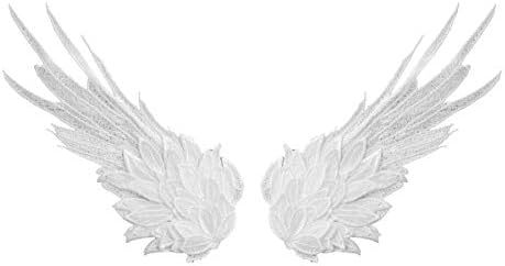 Jeatha 1 par asas anjo asas de apliques remendos bordados crachás de ferro ou apliques decorativos