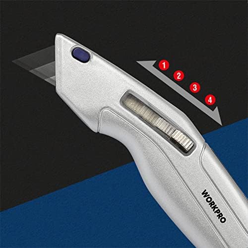 WorkPro de 3 peças Alteração rápida Faca de utilidade de bolso com clipe de cinto e faca de utilidade