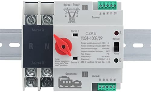 Eksil YCQ4-100E/2P 63A 100A DIN RAIL ATS ATS POWER DULA POWER AUTRIMÁTICO Chave de seletor elétrico Switches
