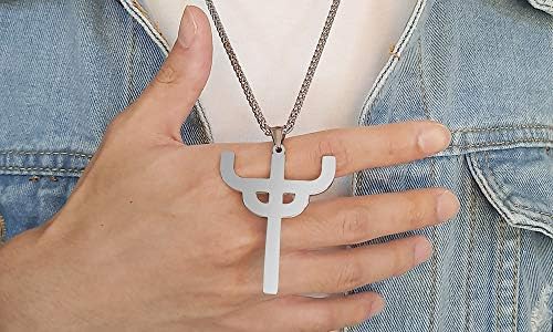 Colar de aço inoxidável fofo para Judas Priest: The Cross Pinging