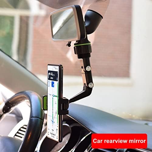 Portador de telefone multifuncional de carro Blu7ive, 360 graus Automóvel de espelho retrovisor Rotatável