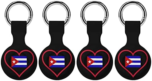 I Love Cuba Red Heart Cover Protetive Case Compatível para Airtag Anti-Perd Locator Solter para carteira