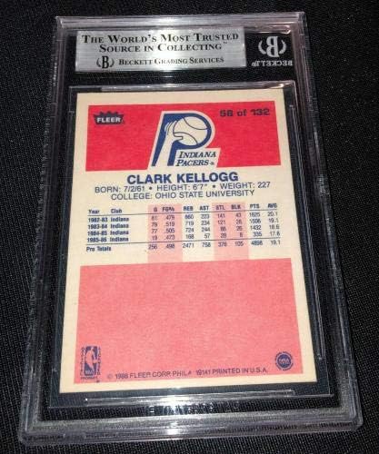Clark Kellogg assinou 1986 Fleer Cart