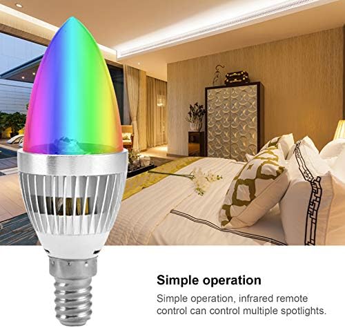Nikou LED Candle Light, Bulbo de lâmpada de mudança de cor 3W RGB com kit de controle remoto