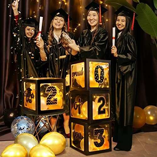 Surcvio Graduation Party Decorations Class de 2023 45 Balões, 4 String Light, Classe de 2023 e orgulhoso de você