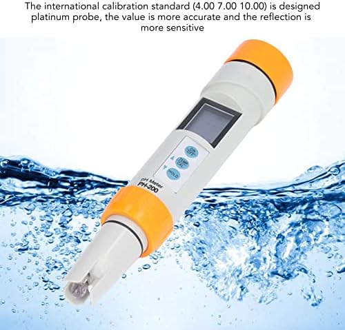 Medidor de pH da PLPLAAOO, 0,1 Testador de qualidade de água de alta precisão, caneta de testador de pH digital