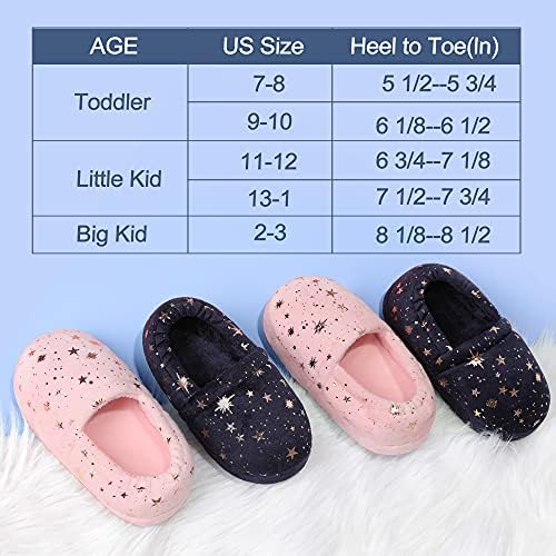 Bigwow Kids Slippers for Girls Toddler Elastic Heel House sapatos
