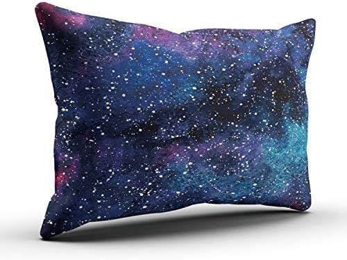 Casos de travesseiros curativos curadores cósmicos coloridos aquarela Galaxy Night Sky com estrelas