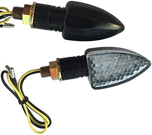 Motortogo Black Small LED Motorcycle Signal Signal Blinkers Indicadores de marcadores laterais compatíveis