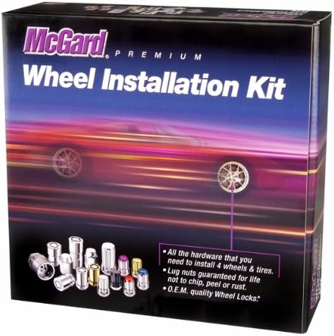 McGard 84562 Kit de instalação de roda de estilo do assento do cone cromado para Jeep Wrangler - 23 peças,