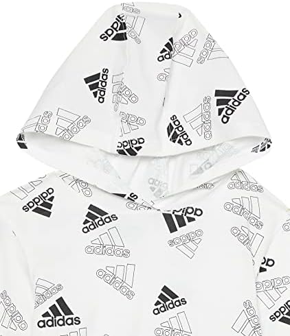 T-shirt com capuz de algodão de manga comprida dos meninos da Adidas Boys