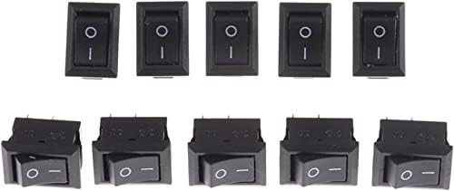 Shubiao Micro Switches 10 PCs/lote KCD1 15 * 10mm 2pin Boat Rocker Switch SPST Snap-in na Micro Switch