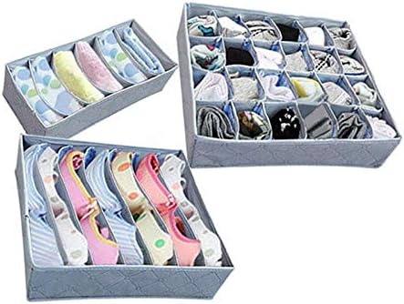 WYFDC 3PCS SET Organizador de roupas de sutiã de vários tamanho de tamanho de tamanho múltipla caixa de armazenamento