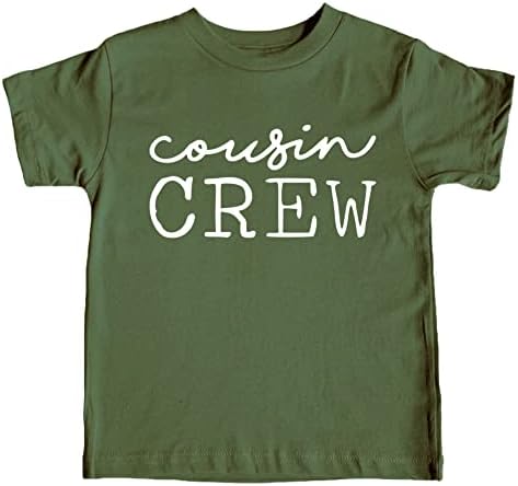 Cousin Crew Camisetas e fusões cursivas para bebês e crianças divertidas para famílias combinando roupas