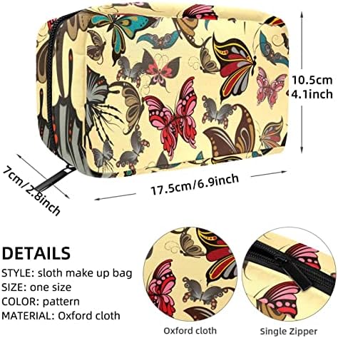 Bolsa de maquiagem unicey, colorida Bolsa de Butterfly Bag portátil Tote portátil TRAIL CASE Organizador