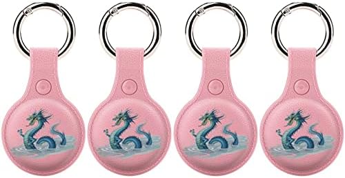 Caixa chinesa de dragão tpu para airtag com o chaveiro de proteção contra tags de tags de tag