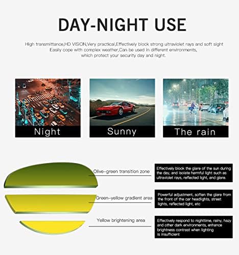 Óculos de condução noturna dexlary para homens, polarizados anti -brilho UV400 dia de visão noturna