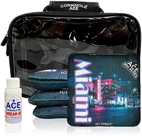 Icônico | Ace Pro Cornhole Bags + Pro Kits | Dune lacrado de lados com todo o tempo | Caso opcional da bolsa