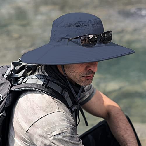 Chapéus de sol Dukars para homens UPF 50 Proteção UV Chapéu de boonie à prova d'água para caminhada de jardinagem