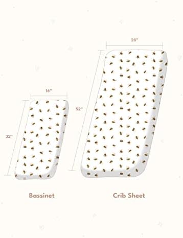 Lençóis de berço de musselina de bambu - capas de cama ajustadas para colchões de bebê e criança - macio, respirável