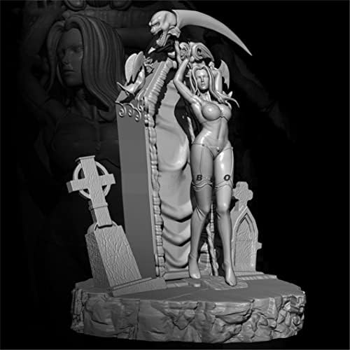 Goodmoel 1/24 Fantasy Hell Warrior Resin Kit Figura Desmonte e não pintada miniaturas/Ti-3417