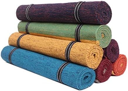 Kd willmax algodão yoga tapete algodão artesanal de algodão orgânico Earth Earth Natural Elements Yoga Tapete de