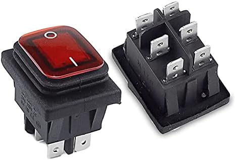HEPUP KCD4 interruptor à prova d'água Rocker Switch Power Switch 2 Posição/3 Posição 6 pinos Redefinir