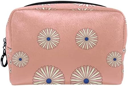 Tbouobt Makeup Bag Zipper Bolsa Travel Organizador Cosmético para Mulheres e Meninas, Daisy Flor Vintage