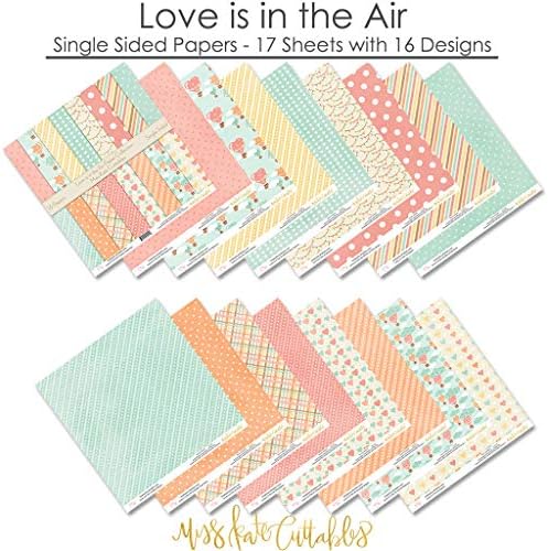 Pattern Paper Pack - O amor está na coleção Air - Scrapbook Premium Paper Specialty 12 x12 inclui 16 folhas -