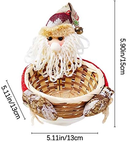 Yiisu 2nnpkp Christmas Candy Storage Storage Decoration Papai Noel Cesto de Armazenamento Presente Grande
