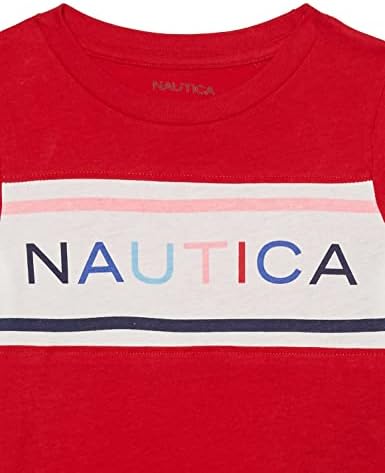 T-shirt de logotipo gráfico de manga curta da Nautica Girls