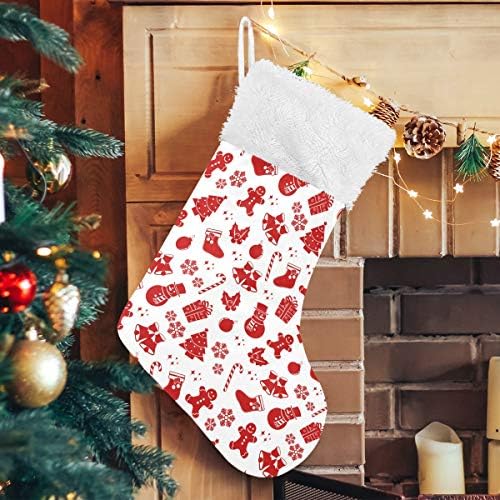 Meias de Natal de Natal de Pimilagu 1 pacote 17,7 , meias penduradas para decoração de Natal