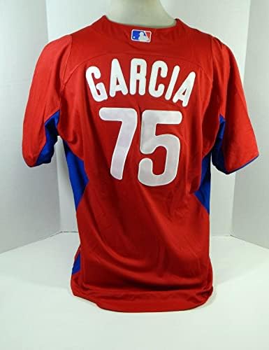 2011-13 Philadelphia Phillies Garcia 75 Game usou Red Jersey St BP 46 63 - Jogo usou camisas MLB