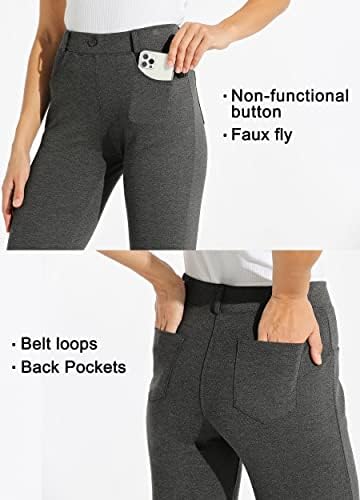 Willit Women's Yoga Dress Pants Botcut Work Slacks Pants Stretch Office Casual Pantite Petite/Regular/Long