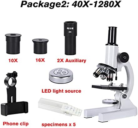 Llamn 640X 1280X 2000x Microscópio biológico Educação monocular do aluno LED LEITE LEITO DE TELEFONAL