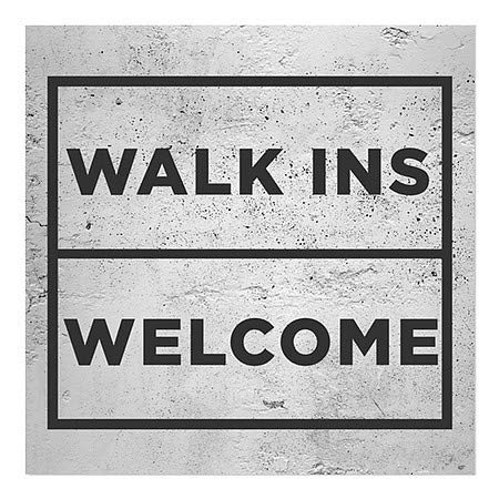 CGSignLab | Walk INS Welcome -Welcome -Basic Grey Janela se apegando | 16 x16