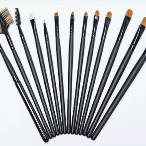 N/A 18 pincéis de maquiagem Manuse de madeira Ebony Foundation Brush Conjunto de maquiagem Brush