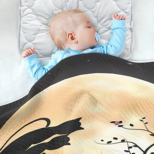 Casais de gato da lua keepreal cobertores de bebê para meninos meninos bebês bebês, macio de bebê de bebê mancha