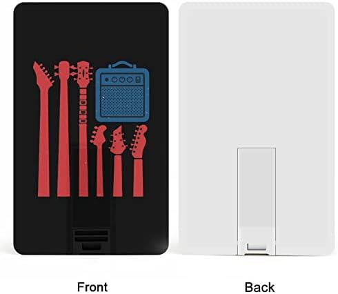 Rock n roll usa bandeira USB Memory Stick Business Flash-Drives Cartão de crédito Cartão bancário da forma